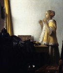 Живопись | Ян Вермеер | Женщина с жемчужным ожерельем, 1662-65