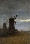 Живопись | Исаак Левитан | Ветряные мельницы. Поздние сумерки, 1870-е