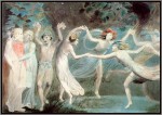 Иллюстрация | Уильям Блейк | Оберон, Титания и Пак с танцующими феями, 1786