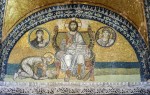 Мозаика | Собор Святой Софии | Император Лев VI преклоняет колени перед Иисусом Христом
