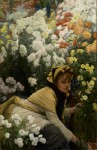 Живопись | Джеймс Тиссо | Хризантемы, 1875