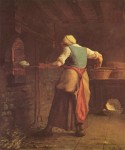 Живопись | Жан-Франсуа Милле | Женщина, пекущая хлеб, 1854