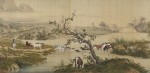 Живопись | Джузеппе Кастильоне (Лан Шинин) | Сто благородных скакунов, 1723-28 (Фрагмент)