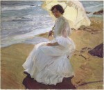 Живопись | Хоакин Соролья-и-Бастида | Клотильда на пляже, 1904