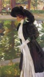 Живопись | Хоакин Соролья-и-Бастида | Клотильда прогуливается в садах Ла-Гранхи, 1907