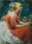 Живопись | Абрам Архипов | Крестьянская девушка, 1915