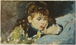 Живопись | Игнасио Пиназо Камарленх | Little girl reading, 1890-95