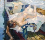 Живопись | Лео Путц | Female Nude on a Boat, 1912