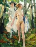 Живопись | Лео Путц | Two girls in the woods