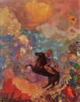 Живопись | Одилон Редон | Muse on Pegasus, 1900