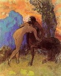 Живопись | Одилон Редон | Struggle Between Woman and Centaur, 1905