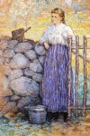 Живопись | Джулиан Олден Уир | Девочка у ворот, 1896