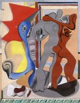 Живопись | Ле Корбюзье | Grey Woman, Red Man and Bones in Front of a Door, 1931