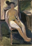 Живопись | Рихард Герстль | Seated Woman, Nude, 1908