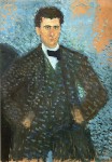 Живопись | Рихард Герстль | Self-Portrait in front of Blue-Green Background, 1907