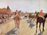 Живопись | Эдгар Дега | Скаковые лошади перед трибунами, 1869-72