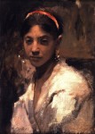 Живопись | Джон Сингер Сарджент | Head of a Capri Girl, 1878