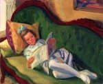 Живопись | Джон Френч Слоун | Young Girl Reading, Gloucester, 1917