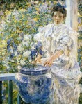 Живопись | Роберт Льюис Рид | Woman on a Porch with Flowers, 1906