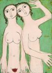 Живопись | Жан Дюбюффе | Two Nude Women, 1942