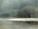 Живопись | Алексей Саврасов | Зимний пейзаж. Иней, 1870-е