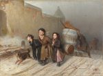 Живопись | Василий Перов | «Тройка». Ученики мастеровые везут воду, 1866