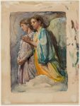 John La Farge. Adoring Angels, study for a mural, Church of the Ascension, New York. c.1886. Museum of Fine Arts Boston